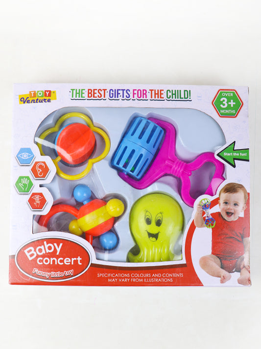 TOY12 4 PCs Baby Rattles Set