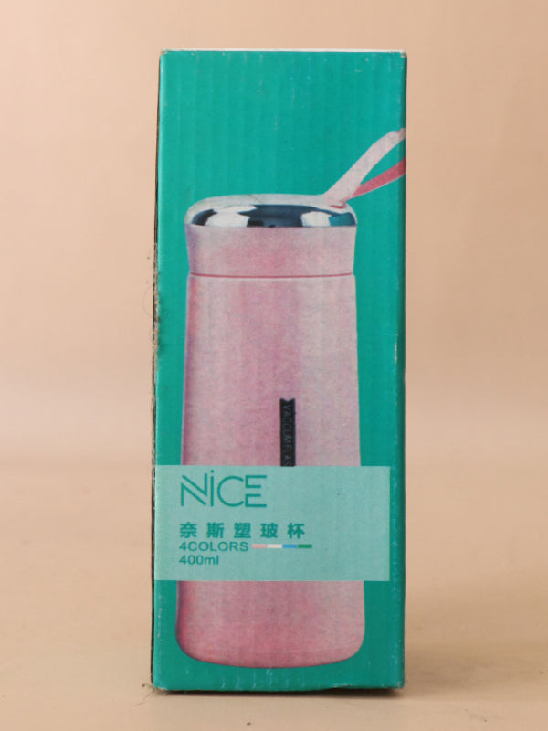 Pink Vacuum Flask / Insulated Water Bottle - 400ML / Thermos Temperature Double Walled