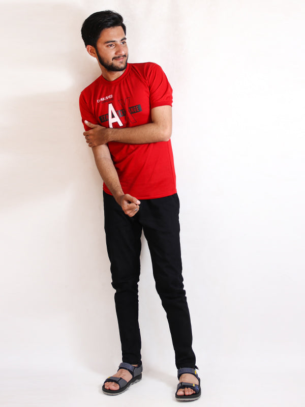 AH Men's T-Shirt AX Red