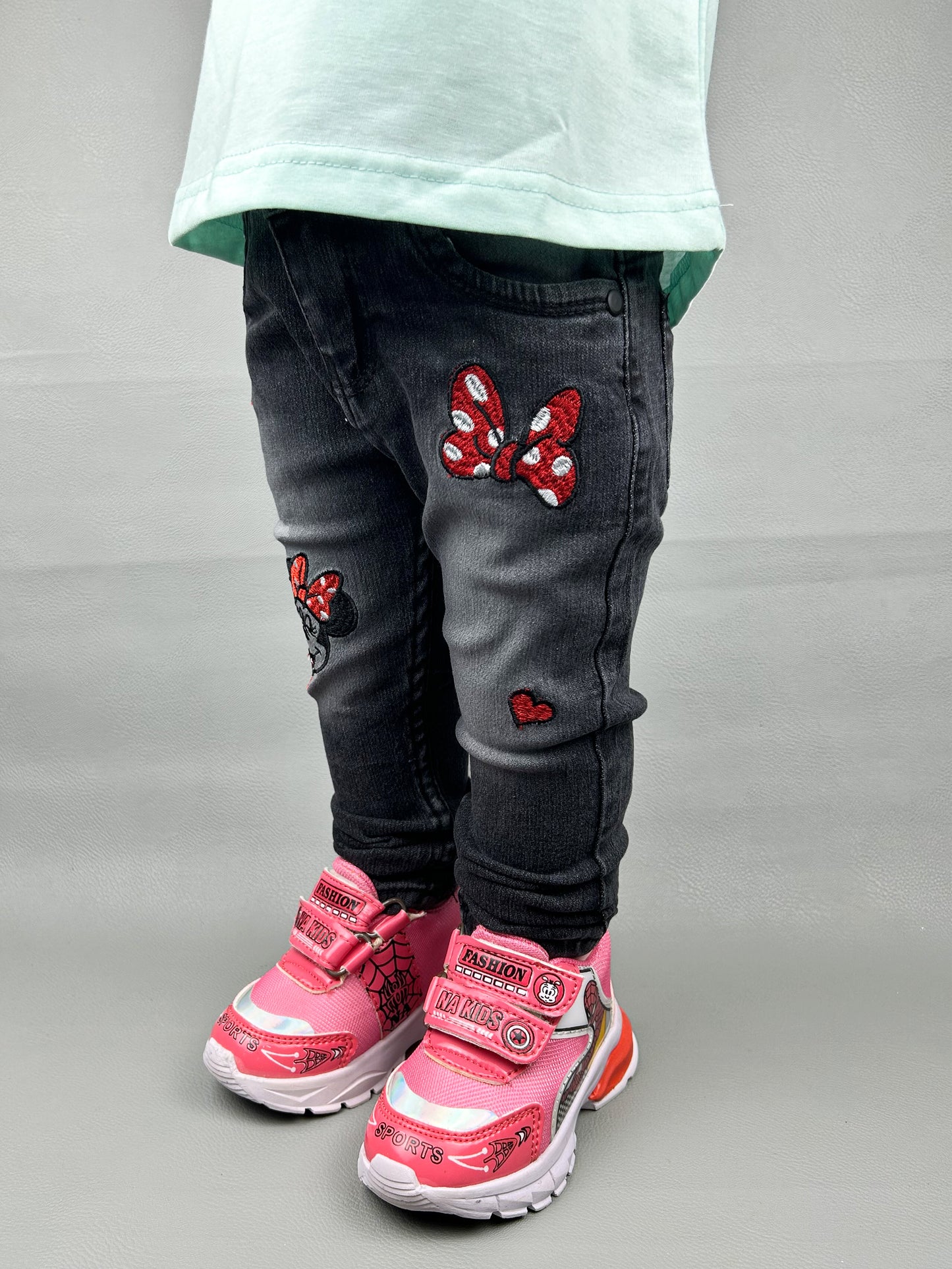 3Yrs - 13Yrs Black Stretchable Denim Jeans For Girls GJ08