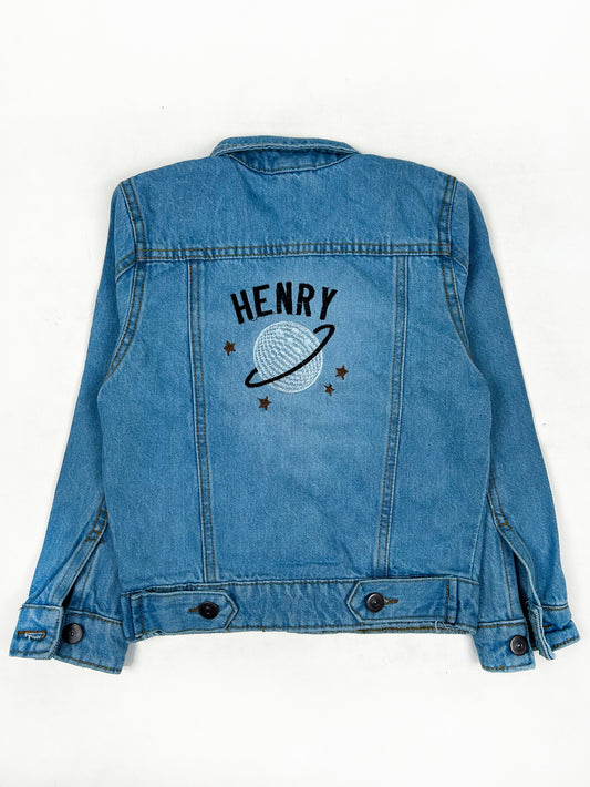 6Mth- 8Yrs Henry Faded Dusk Blue Denim Jacket For Kids KJ19