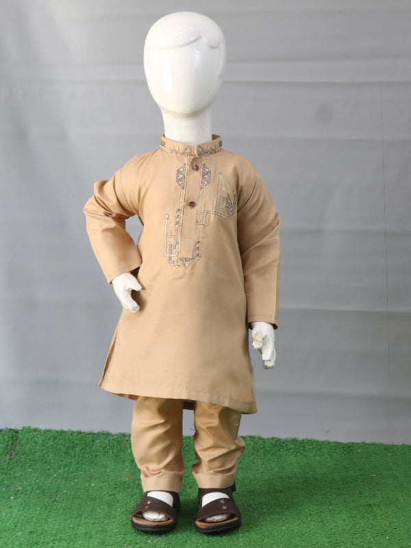 BKP09 IM Boys Kurta Pajama 2Yrs - 14Yrs Light Brown