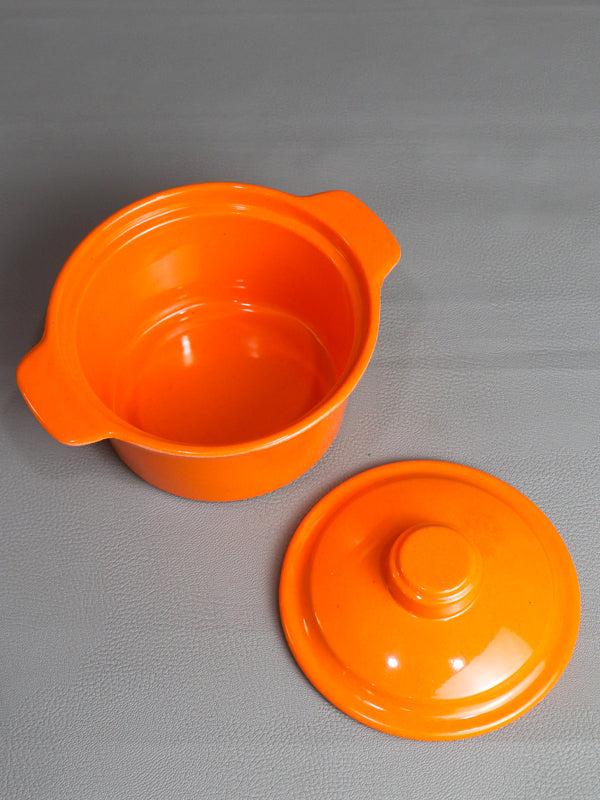 Orange Melamine Circle Shape Mini Bowl