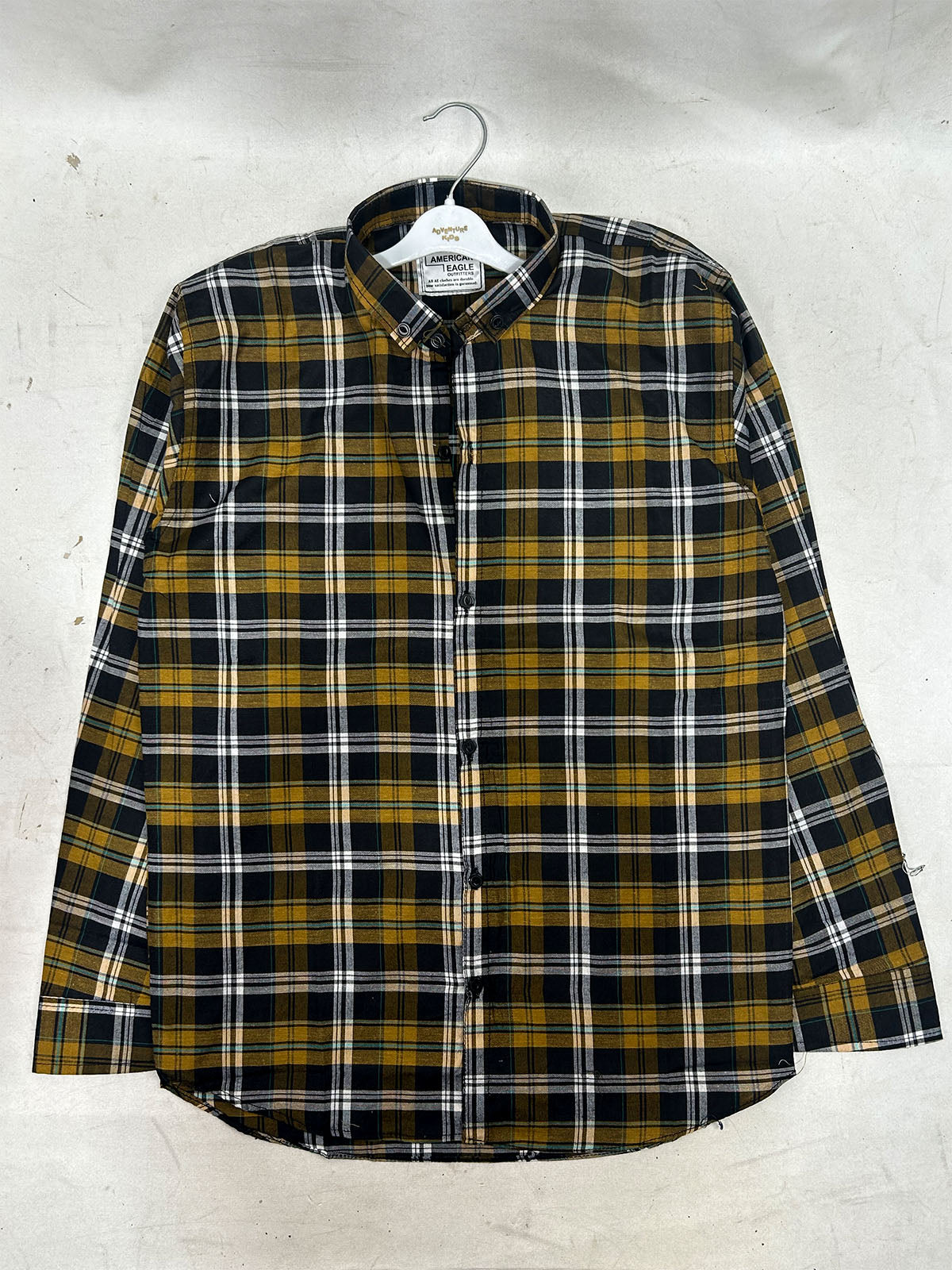 AE Yellow Check Casual Shirt For Men MCS153
