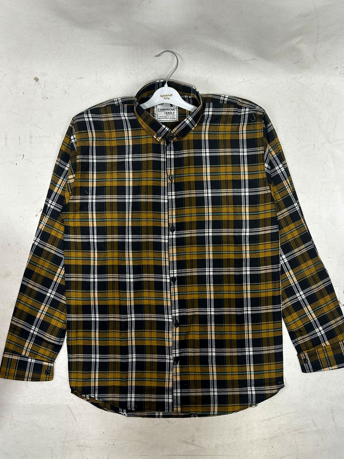 AE Yellow Check Casual Shirt For Men MCS153