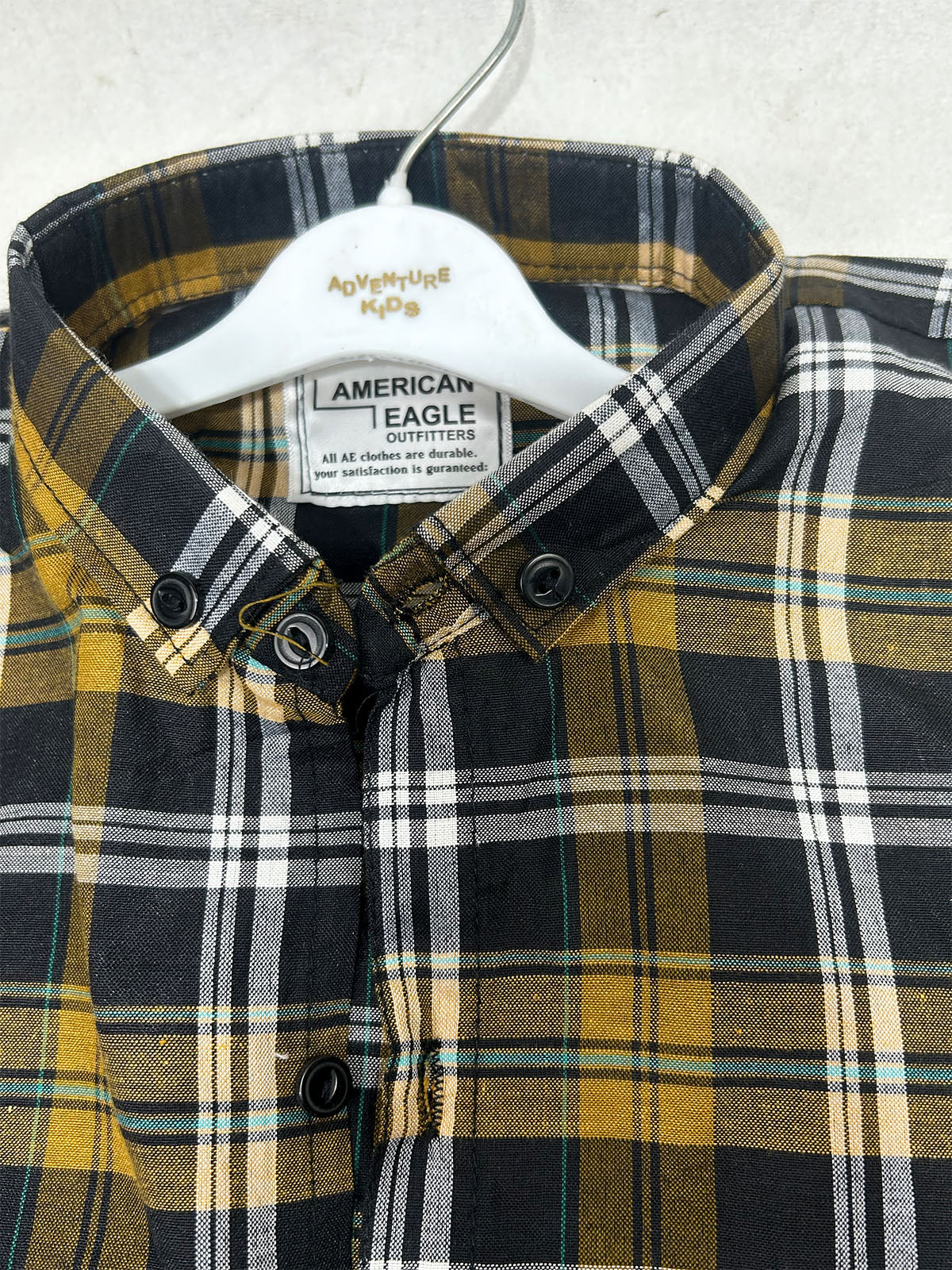 AE Yellow Check Casual Shirt For Men MCS153