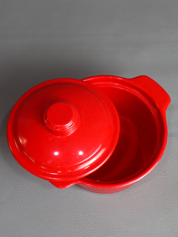 Red Melamine Circle Shape Mini Bowl