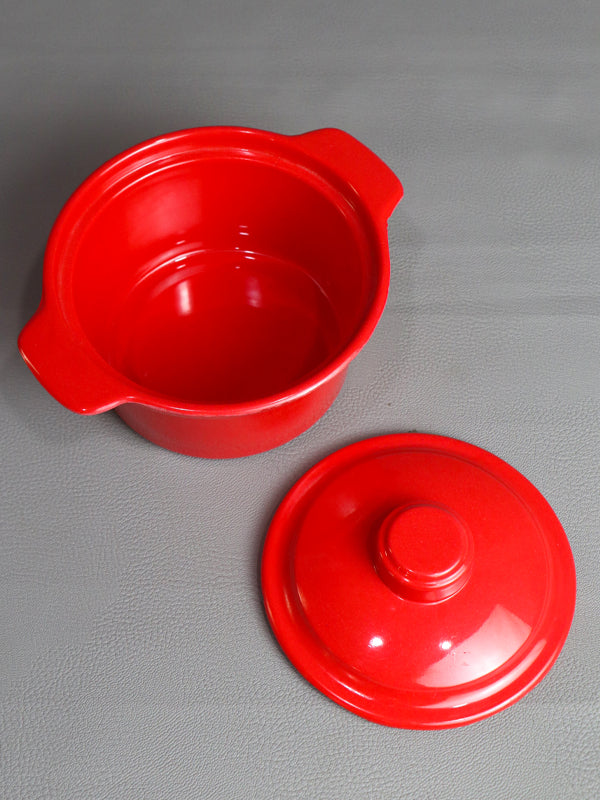 Red Melamine Circle Shape Mini Bowl