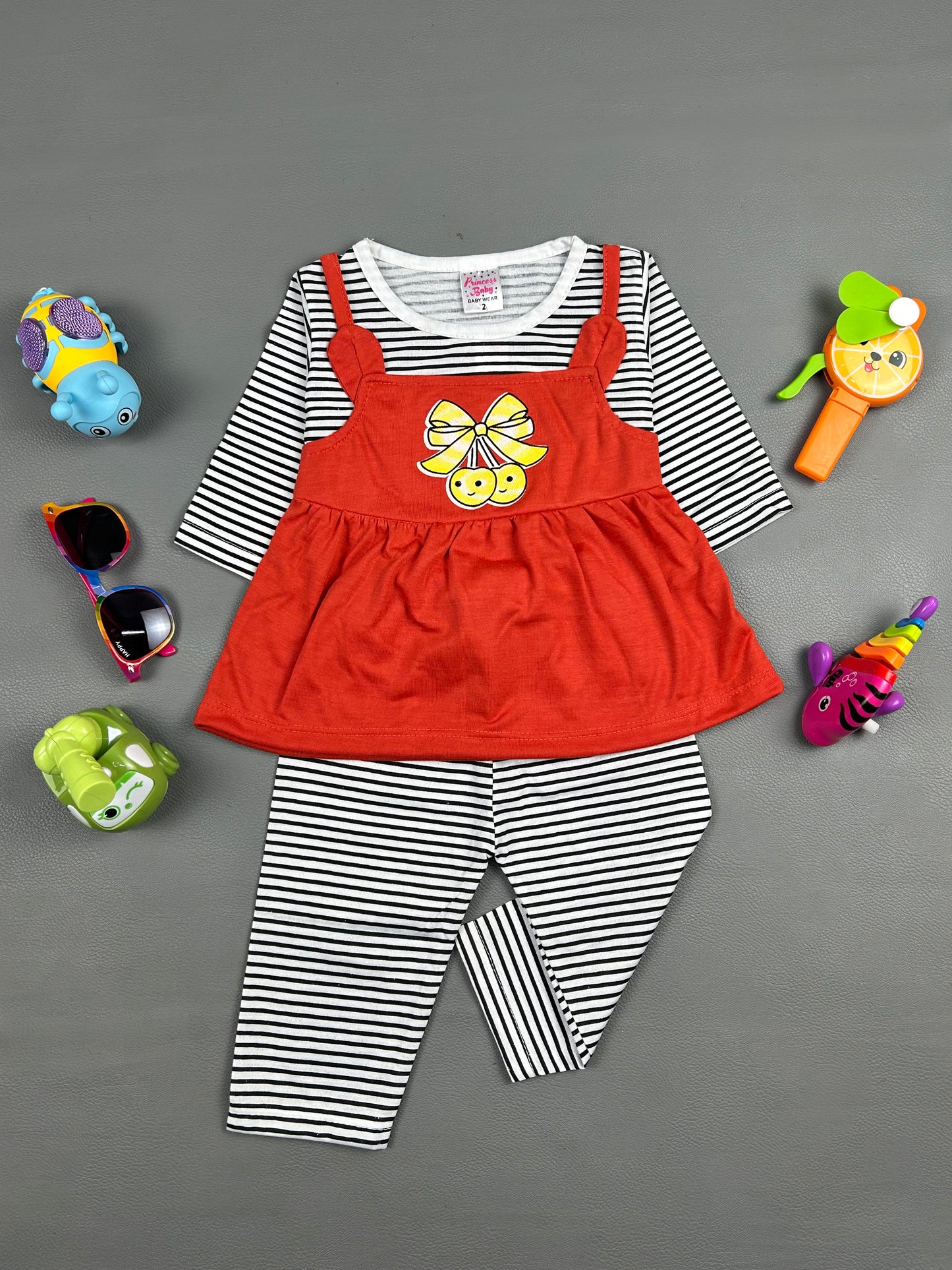 3Mth - 9Mth Cherry Red Baby Suit For Newborn NBS258