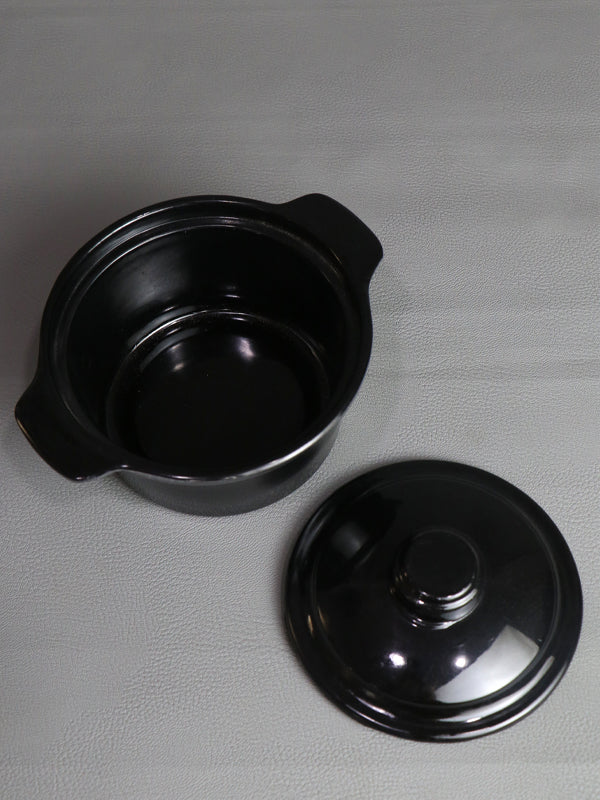 Black Melamine Circle Shape Mini Bowl