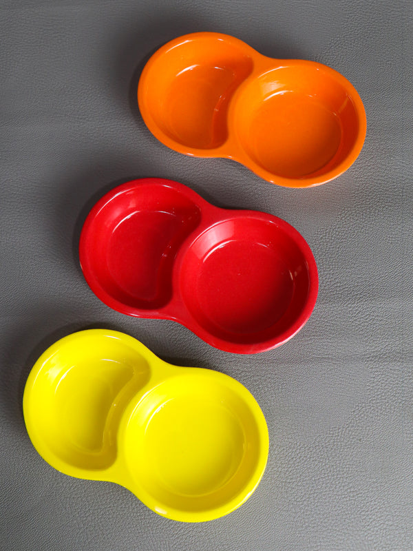 Pack Of 3 Multicolor Melamine Small Sauce Ramekins D-01