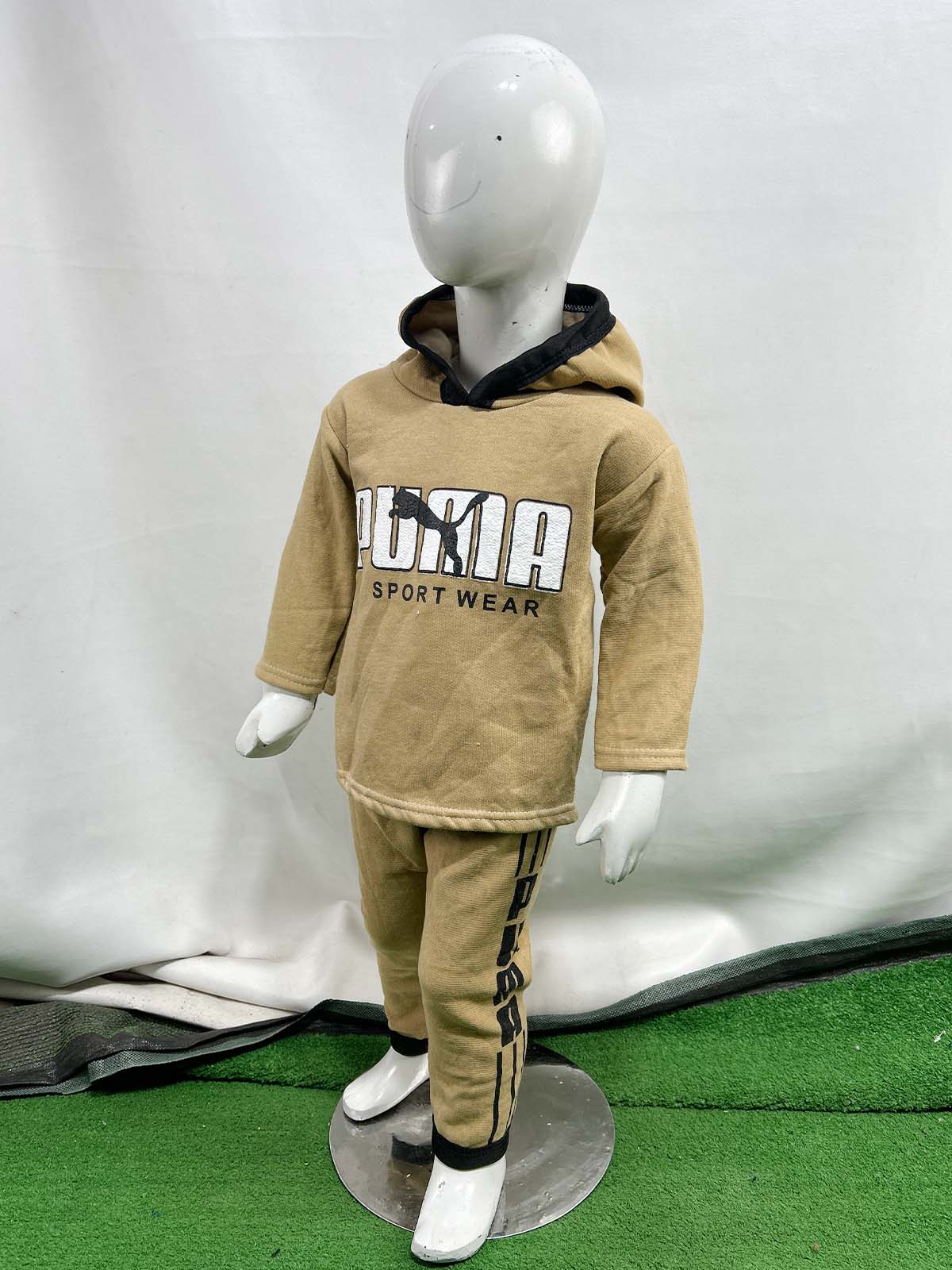 2Yr - 5Yrs Fleece PU Brown Suit For Kids SH BS549