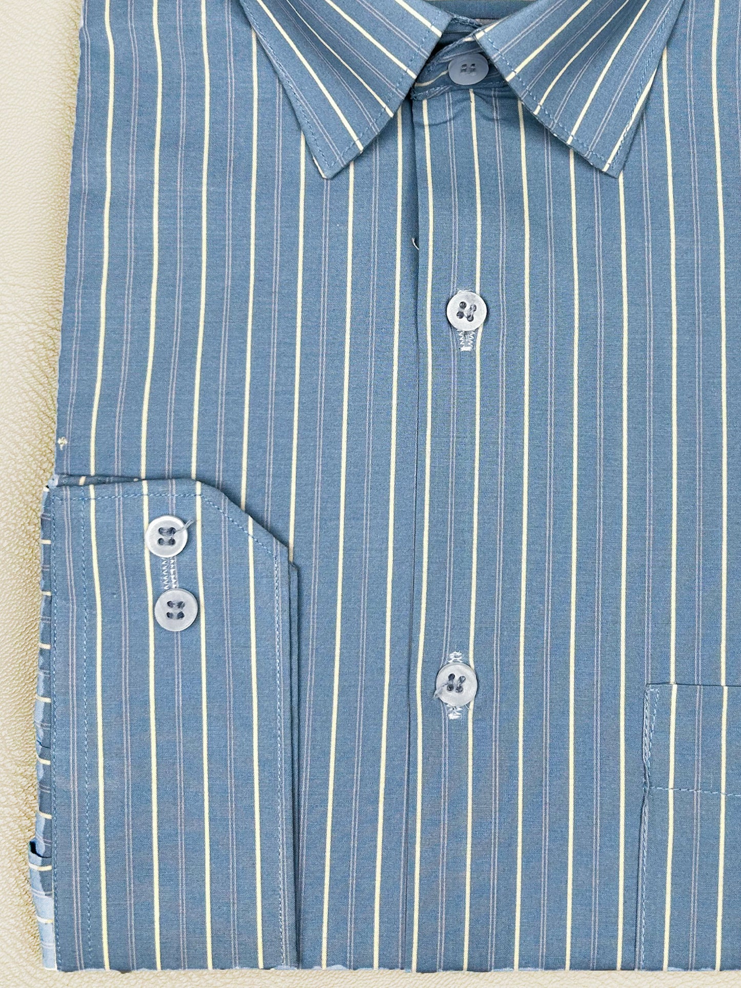 G Blue Lines Formal Dress Shirt For Men MFS166