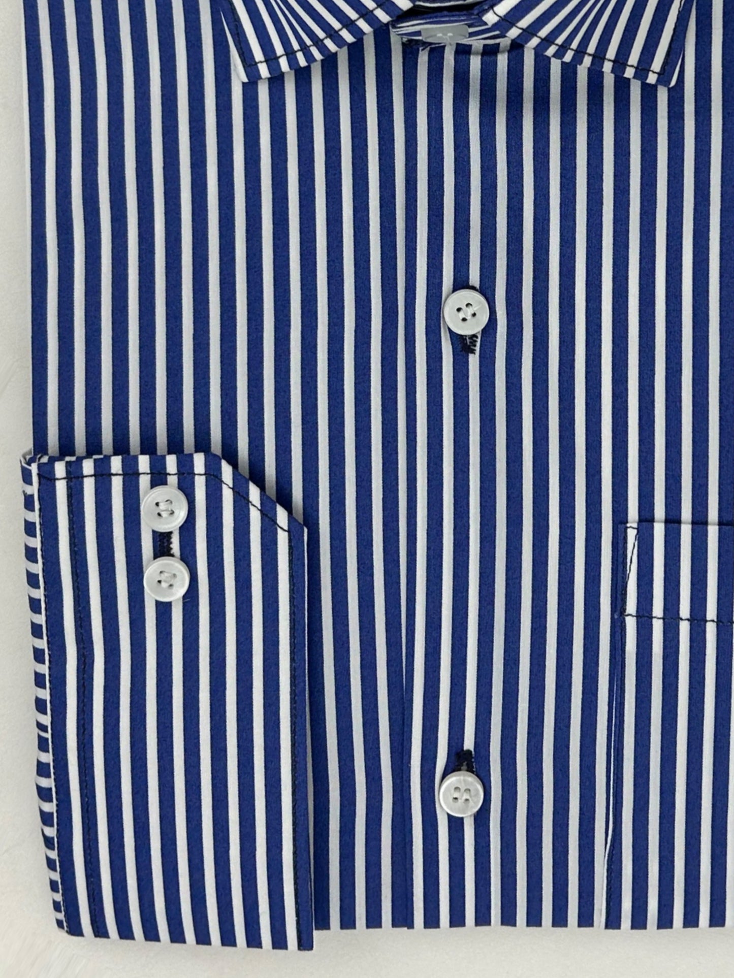 Blue Stripes Formal Dress Shirt For Men ZH MFS222