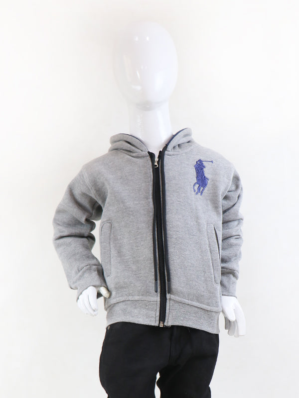 KH12 Kids Zipper Hoodie 2.5Yrs - 8Yrs Polo Grey
