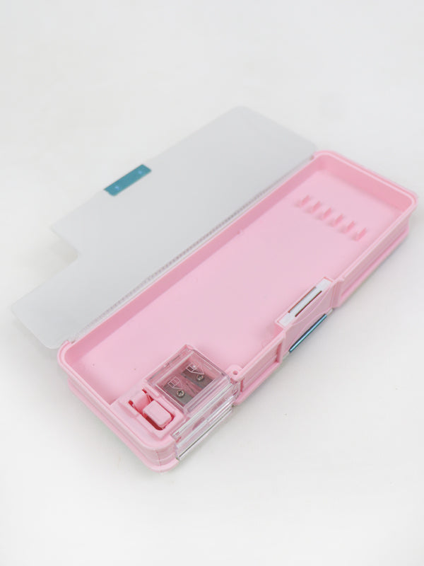 PB19 Pencil Box with 2 Sharpeners For Kids Pink