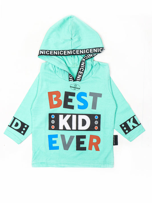 ATT Boys Hooded T-Shirt 1.5 Yrs - 3.5 Yrs Best Kid Light Green
