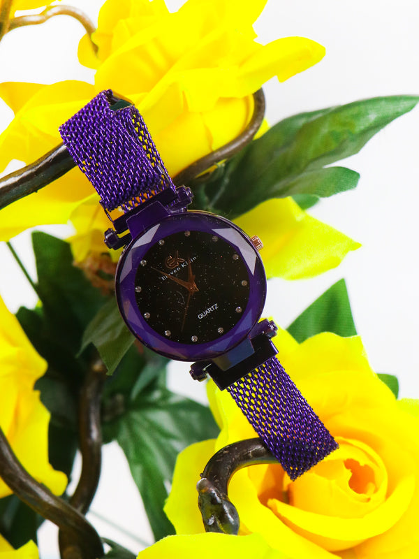 WW25 Stylish Wrist Watch for Women EK Purple