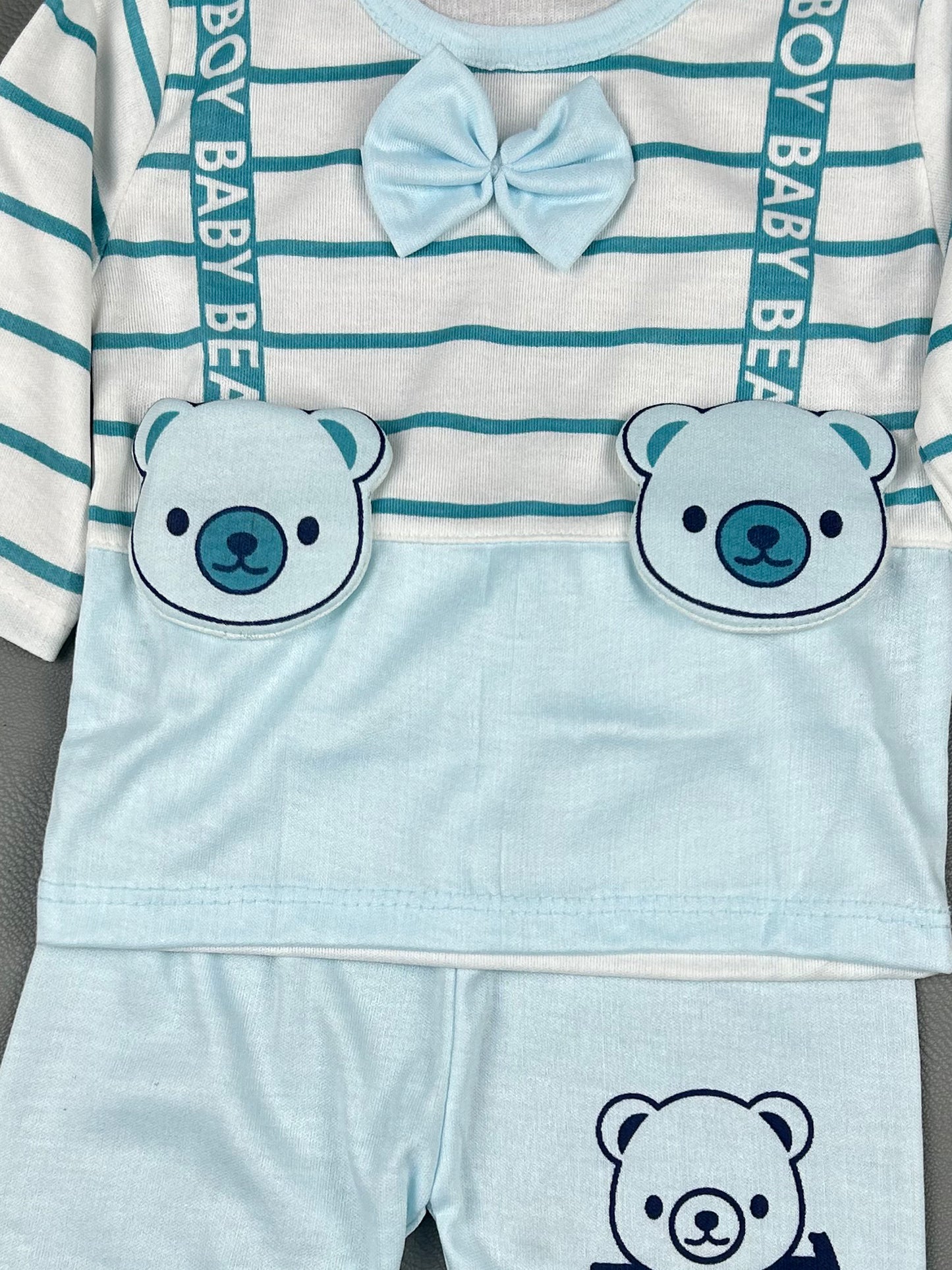 3Mth - 9Mth Light Blue Bear Suit For Newborns HG NBS177