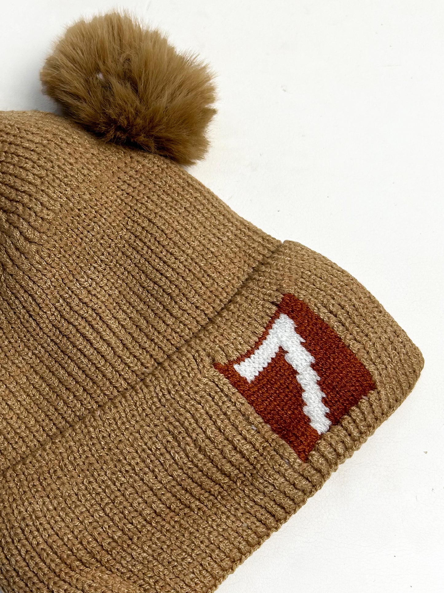 Light Brown Beanie Winter Caps For Kids/Unisex Winter Hat/Warm Knitted Beanie for Kids KWC19