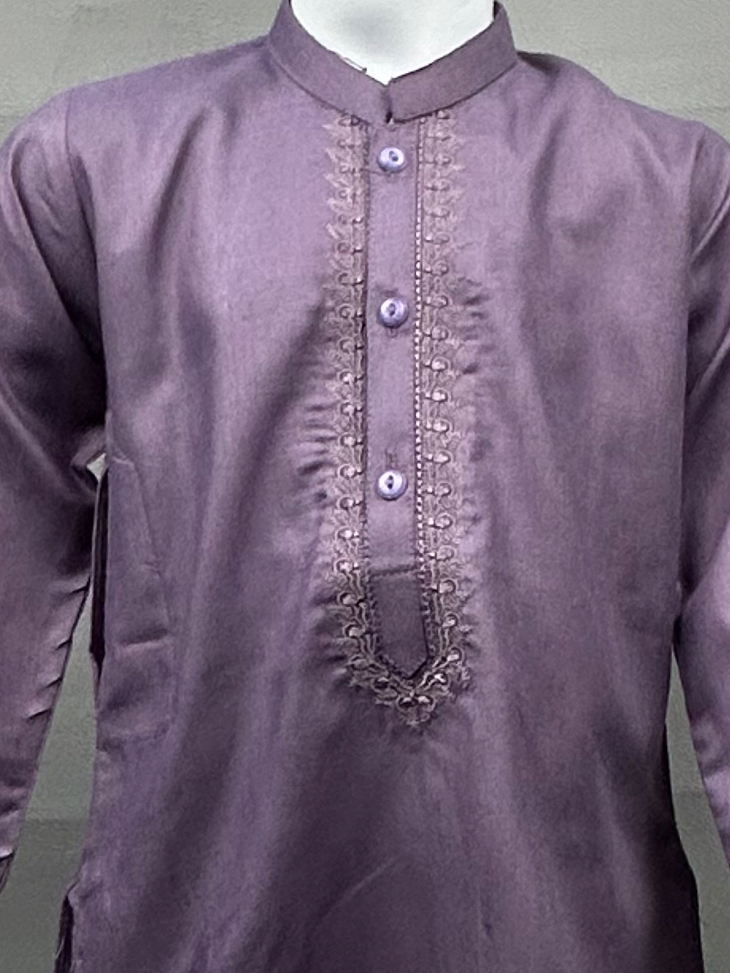 2Yrs - 14Yrs 681 Light Purple Kameez Shalwar Suit For Boys BKS110