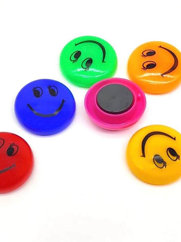 10 Pcs Smiley Magnetic Pin Buttons