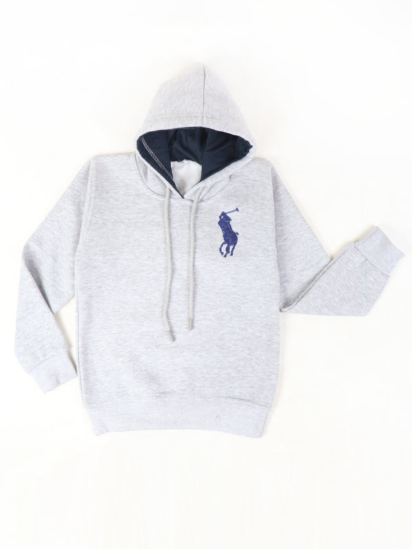 KH11 Kids Pullover Hoodie 4Yrs - 9Yrs Polo Light Grey