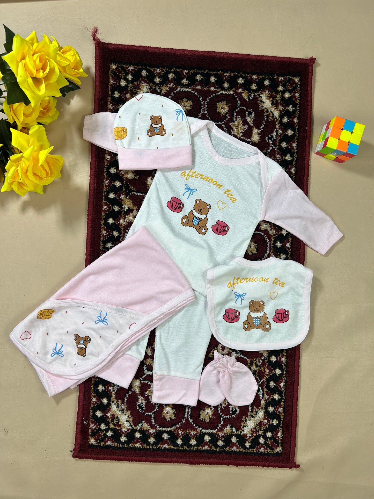 0Mth - 3Mth Teddy Bear 6Pcs Gift Set For Newborn HG NBGS215