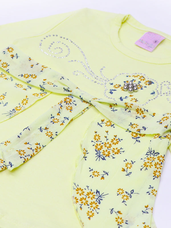 BG Girls Suit 1Yr - 4Yr Flowers Light Yellow 515