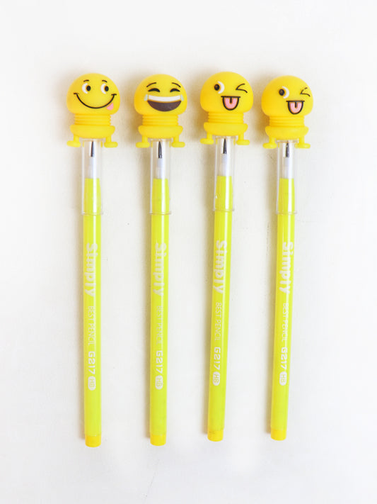 Smiley Pack of 4 Pencils