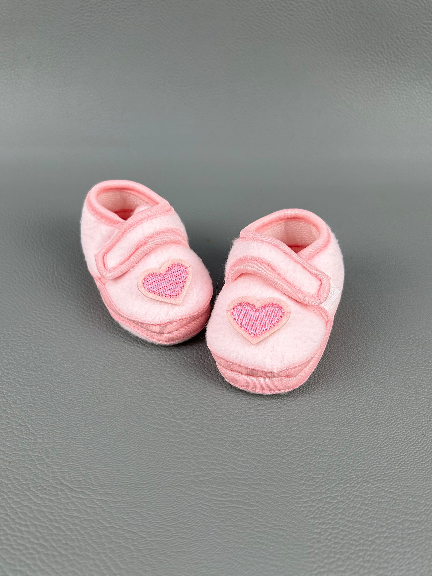 Pink Basic Booties For Newborn NB04