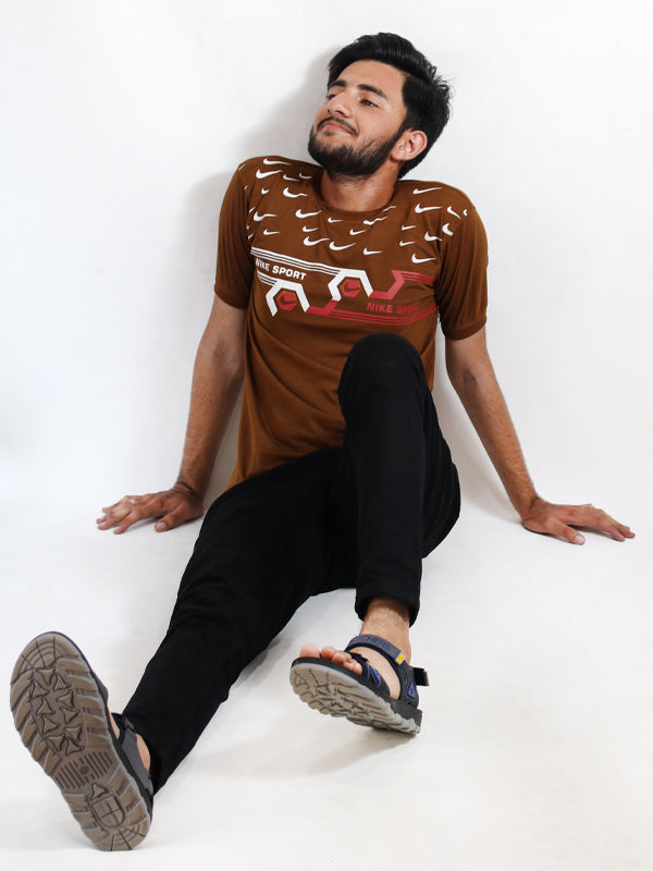 AH Men's T-Shirt Hockey Brown