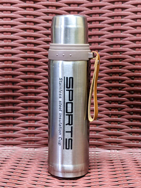 Silver Stainless Steel Vacuum Flask/Insulated Water Bottle D-43