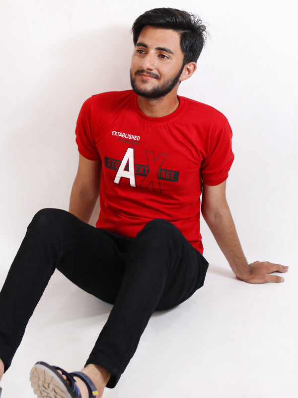 AH Men's T-Shirt AX Red