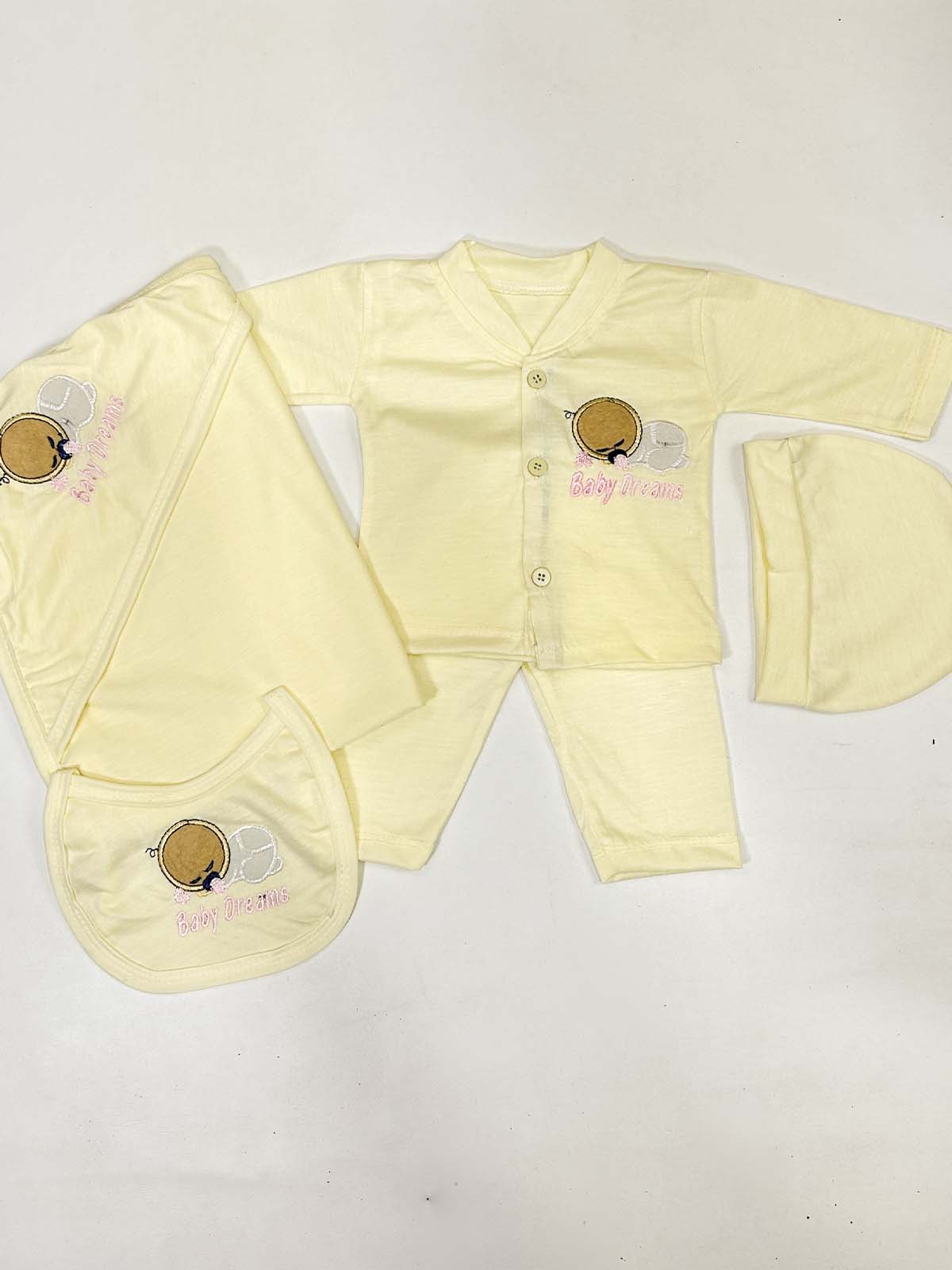 0Mth - 3Mth Yellow 5Pcs Gift Set For Newborn HG NBGS242