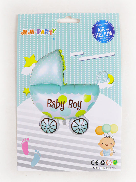 BP08 Baby Boy Cart Shaped Foil Balloons