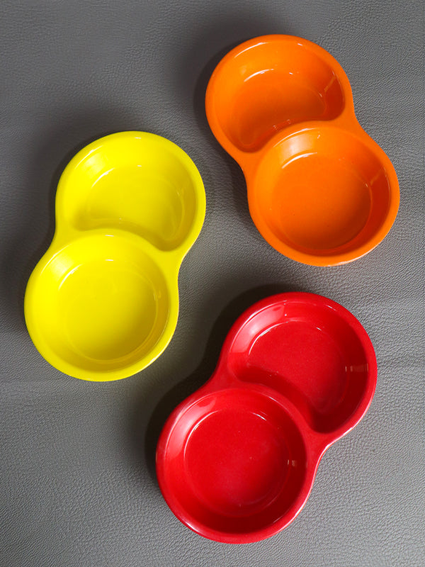 Pack Of 3 Multicolor Melamine Small Sauce Ramekins D-01