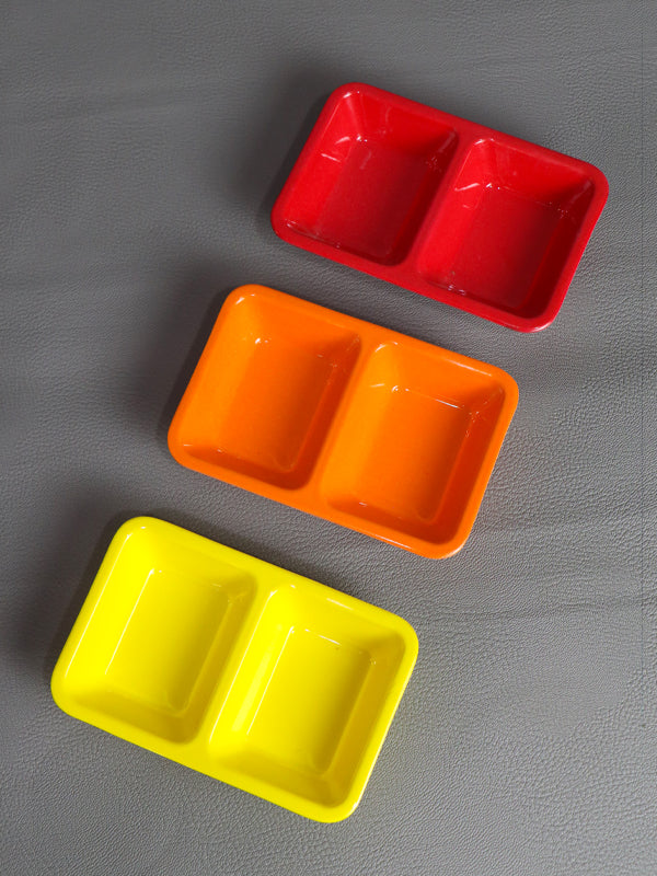 Pack Of 3 Multicolor Melamine Small Sauce Ramekins D-02