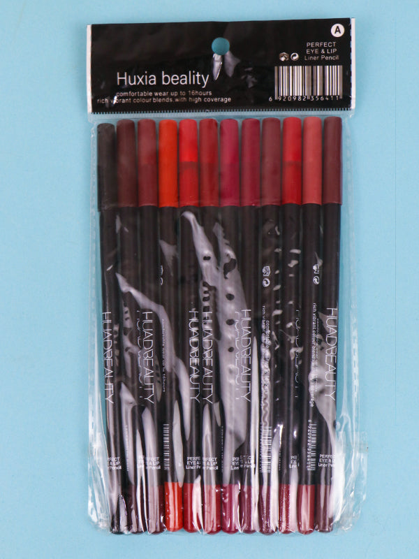 Pack Of 12 Huda Beauty Eye & Lip Pencil Outliner