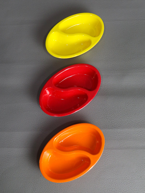 Pack Of 3 Multicolor Melamine Small Sauce Ramekins D-03