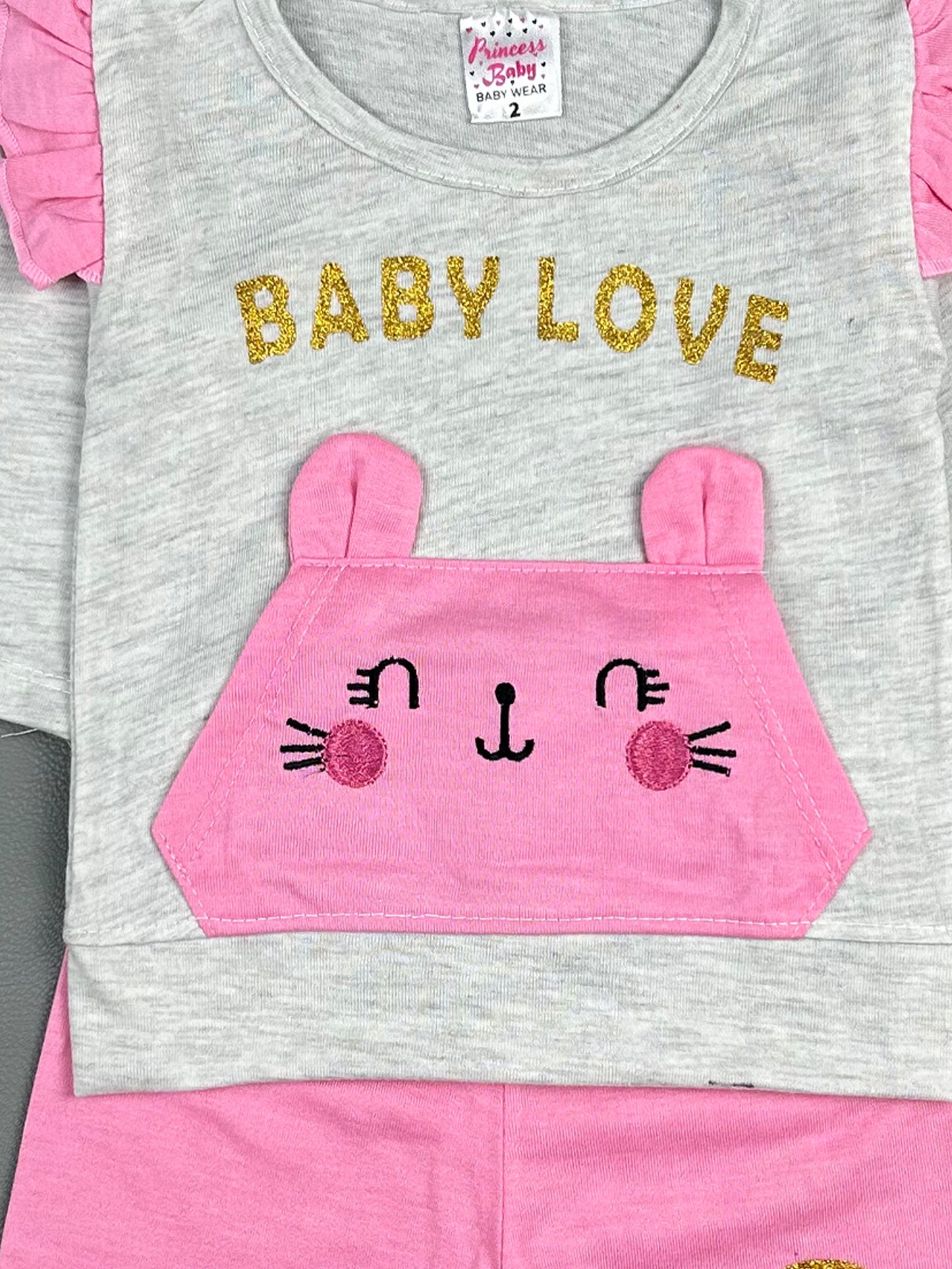 3Mth - 9Mth Love Pink Baby Suit For Newborn NBS261