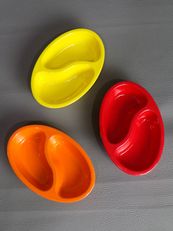 Pack Of 3 Multicolor Melamine Small Sauce Ramekins D-03