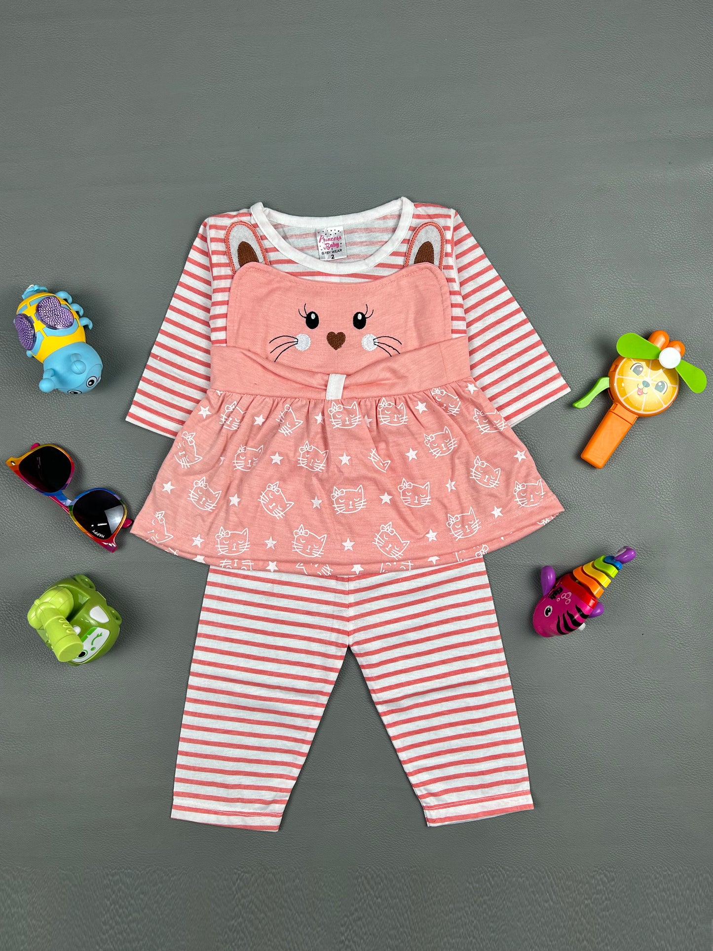 3Mth - 9Mth Light Peach Baby Suit For Newborn NBS262