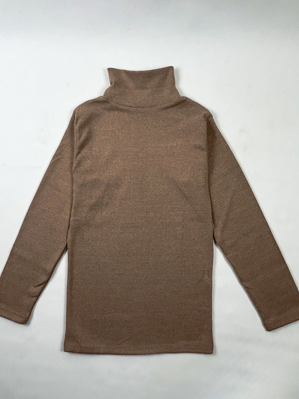 Men's Brown Plain High Neck MH16