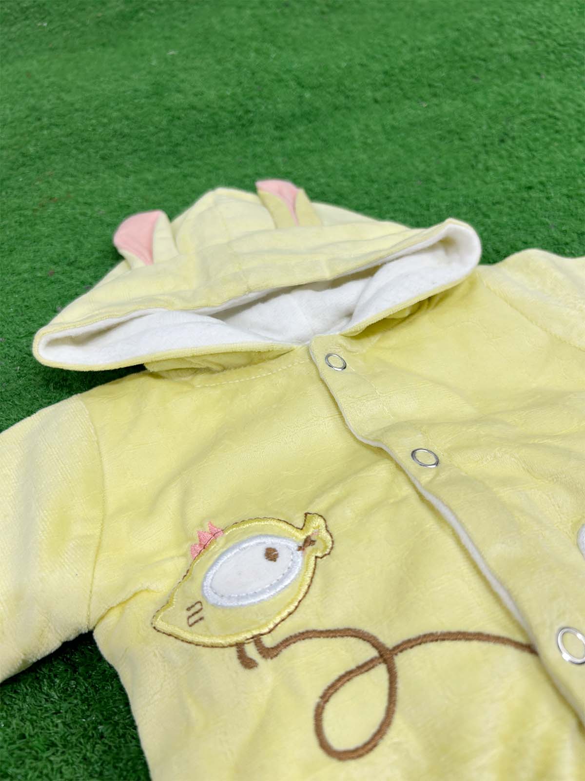0Mth - 3Mth Fleece Yellow Suit For Newborns NBS648