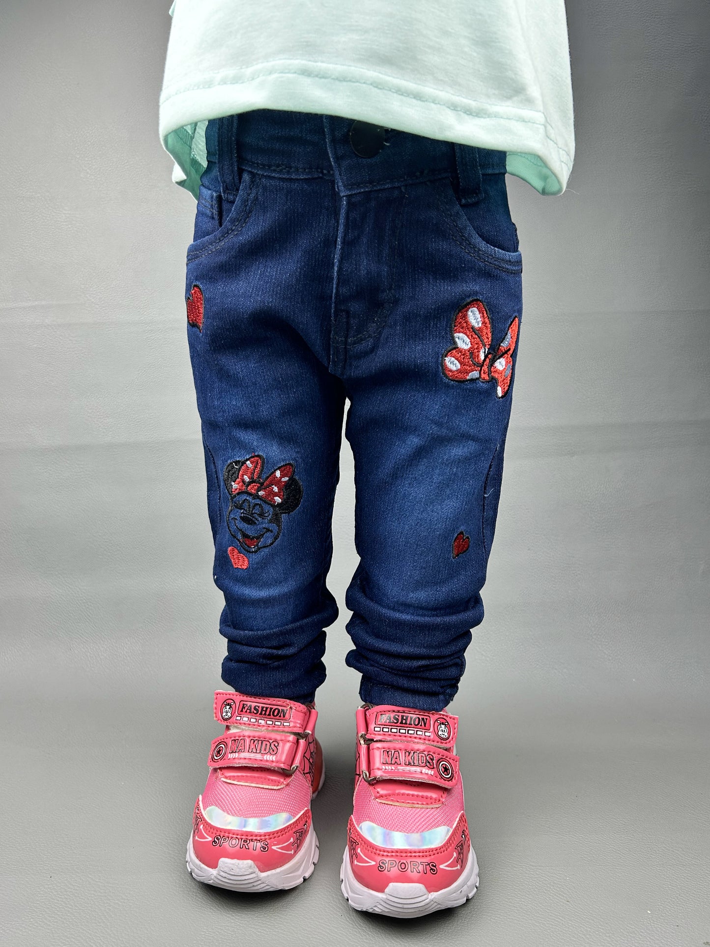 3Yrs - 13Yrs Navy Blue Stretchable Denim Jeans For Girls GJ09