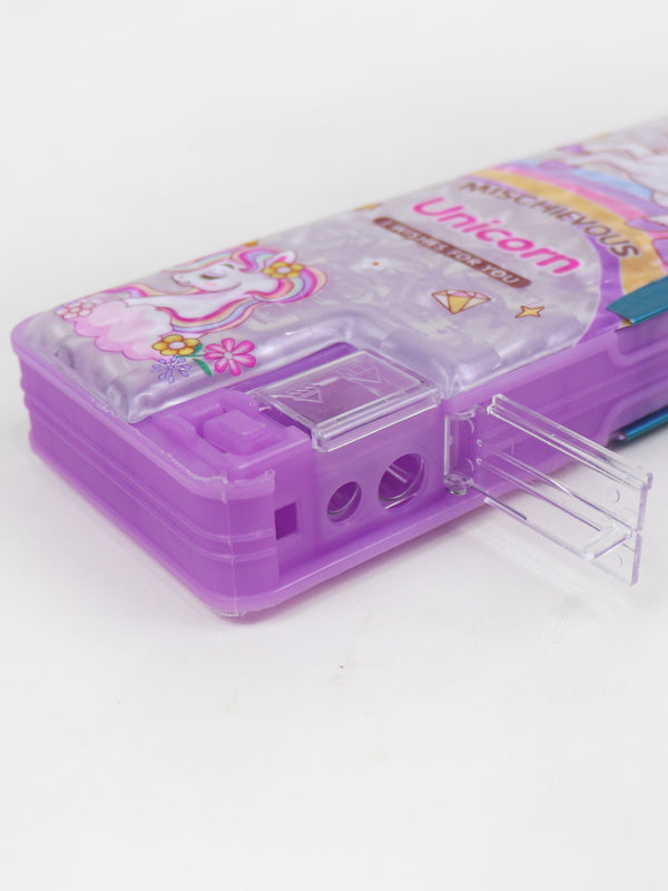 PB20 Pencil Box with 2 Sharpeners  For Kids Purple