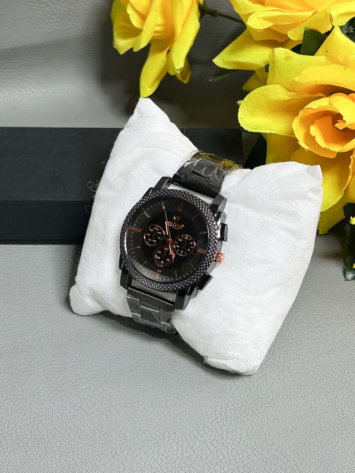 Black Stainless Steel Watch For Men MW162