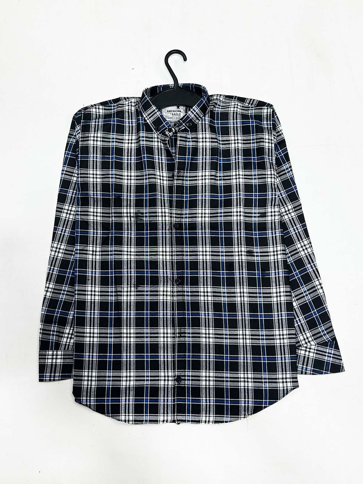 Black Checks Casual Shirt For Men MCS137