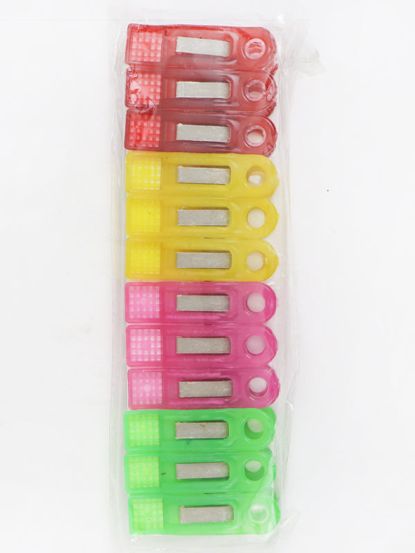 Pack of 12 Cloth Hanging Clips Clothpegs Multicolor